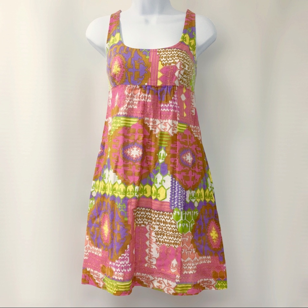 Trina Turk Retro Print Sundress w/ Pockets, Size 6
